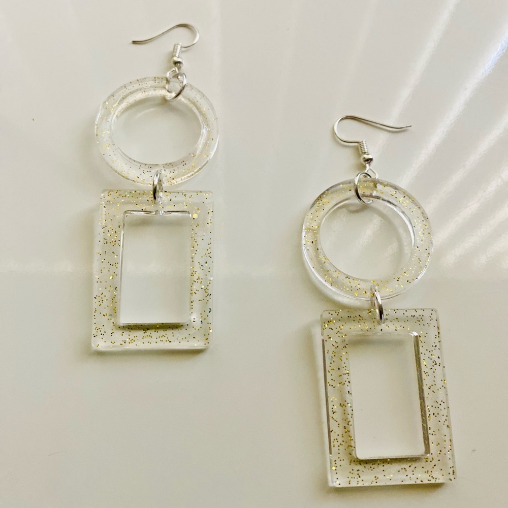 Clear Spark Earrings
